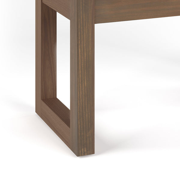 English Elm Milltown Compact Ottoman Bench - Versatile Pebble Grey Footstool For Modern Living Spaces, Durable! B136P159092