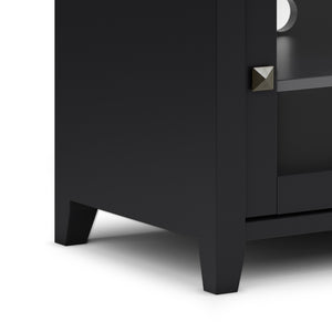 English Elm Cosmopolitan Tv Media Stand – Sleek Black Wood Design For 55" Tvs With Ample Storage & Cable Management B136P158570