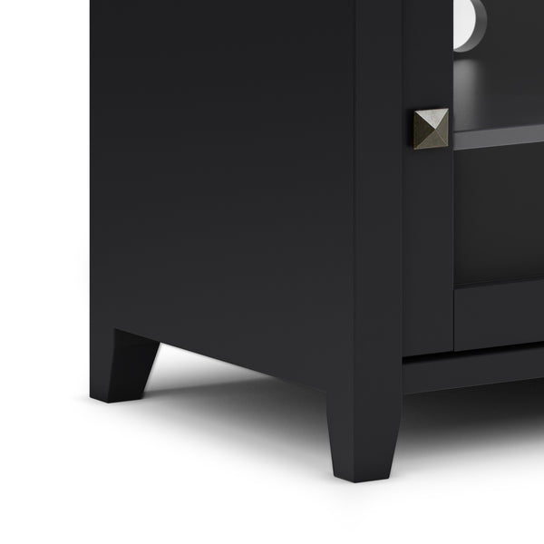 English Elm Cosmopolitan Tv Media Stand – Sleek Black Wood Design For 55" Tvs With Ample Storage & Cable Management B136P158570
