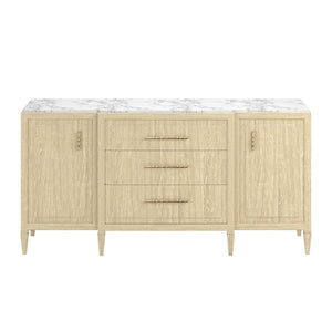 A.R.T. Furniture Eave Credenza with Luxurious Marble Top - Elegant Wood Storage for Dining & Living Room Display 436252-1825