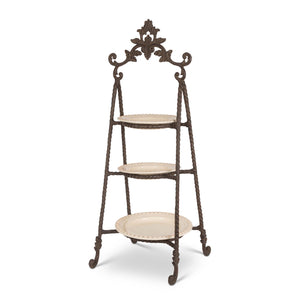 Acanthus Stoneware 3-Tier Server EAW91594 Park Hill