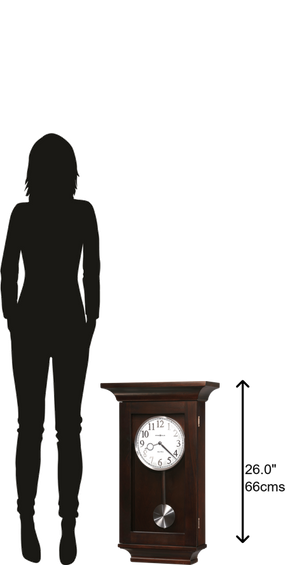 Hekman Furniture 625379 Gerrit Wall Clock - Elegant Black Coffee Finish, Dual-chime Movement & Brushed Nickel Accent Black Coffee Gerrit Wall Clock 625379