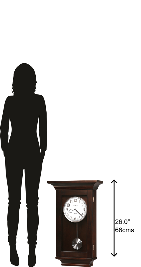 Hekman Furniture 625379 Gerrit Wall Clock - Elegant Black Coffee Finish, Dual-chime Movement & Brushed Nickel Accent Black Coffee Gerrit Wall Clock 625379