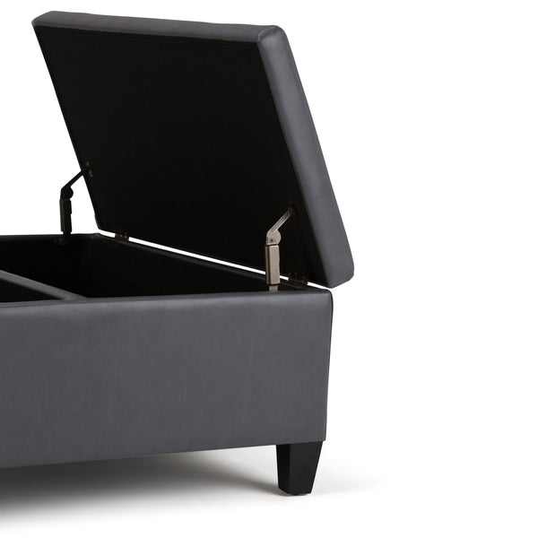 English Elm Ellis Multi-Functional Storage Ottoman – Stylish Stone Grey Coffee Table With Hidden Compartment B136P159161