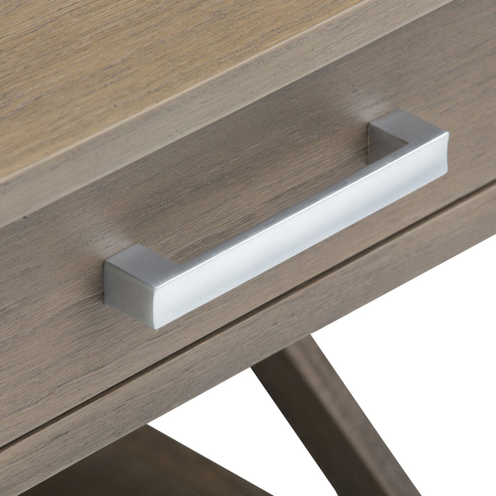 English Elm Kitchener End Table - Handcrafted Farmhouse Grey Wood Table With Storage & Rustic Charm For Any Space B136P158207