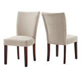 Homelegance By Top-Line Harmonn Chenille Parsons Dining Chairs (Set of 2) Espresso Rubberwood