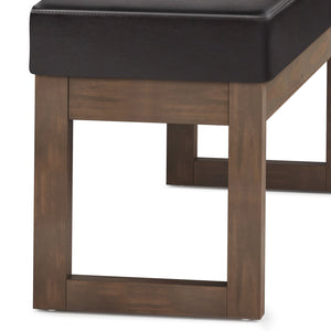 English Elm Milltown Large Ottoman Bench In Tanners Brown - Versatile Seating For Modern Living Spaces & Decor B136P159081