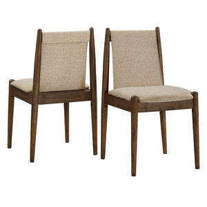 Homelegance By Top-Line Hutchinson Walnut Finish Dining Chairs (Set of 2) Brown Rubberwood