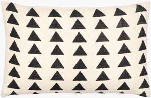 Surya Malian Eclectic Bohemian 14"L X 22"W Handmade Lumbar Pillow – Vibrant Cotton Comfort For Your Home Cream Cotton,Cotton Maa002-1422p