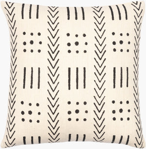 Surya Malian Hand-woven 18"L X 18"W Cotton Accent Pillow Kit – Exotic Global Style For Home Decor Cream Cotton,Cotton Maa006-2222d