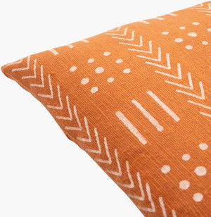 Surya Malian Eclectic Bohemian 14"L X 22"W Handmade Lumbar Pillow – Vibrant Cotton Comfort For Your Home Rust Cotton,Cotton Maa007-1422d