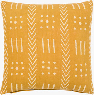 Surya Malian Hand-woven 18"L X 18"W Cotton Accent Pillow Kit – Exotic Global Style For Home Decor Mustard Cotton,Cotton Maa008-2222p