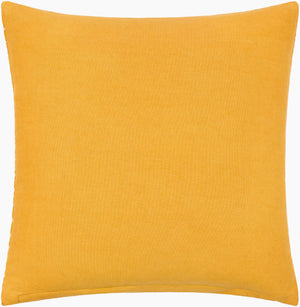 Surya Malian Eclectic Bohemian 14"L X 22"W Handmade Lumbar Pillow – Vibrant Cotton Comfort For Your Home Mustard Cotton,Cotton Maa008-1422p