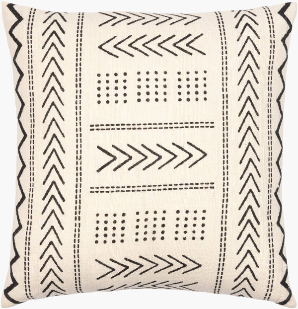 Surya Malian Hand-woven 18"L X 18"W Cotton Accent Pillow Kit – Exotic Global Style For Home Decor Cream Cotton,Cotton Maa010-2020p