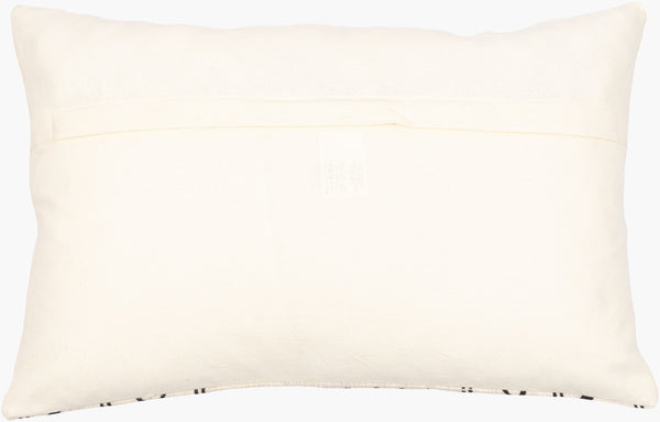 Surya Malian Eclectic Bohemian 14"L X 22"W Handmade Lumbar Pillow – Vibrant Cotton Comfort For Your Home Cream Cotton,Cotton Maa010-1422p