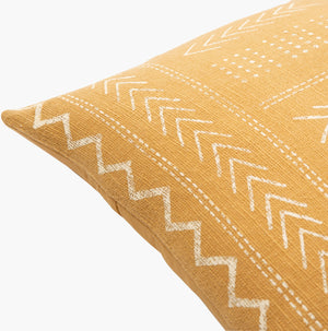Surya Malian Hand-woven 18"L X 18"W Cotton Accent Pillow Kit – Exotic Global Style For Home Decor Mustard Cotton,Cotton Maa012-1818d