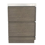 Parker House Pure Modern - Bedroom King Panel Bed With 2 Nightstands Grey Oak Solids ,Oak Veneers Bpur-3pc-1166-n2