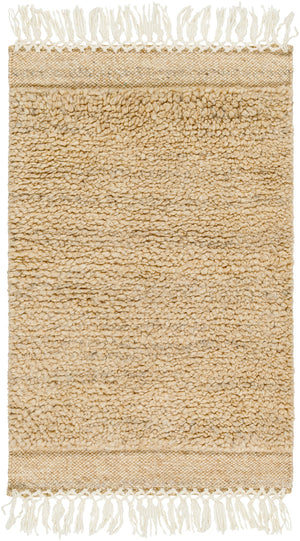 Mabel MAB-2302 9' x 12' Handmade Rug MAB2302-912  Natural, Khaki, Off-White, Camel, Pearl, Light Wood Surya
