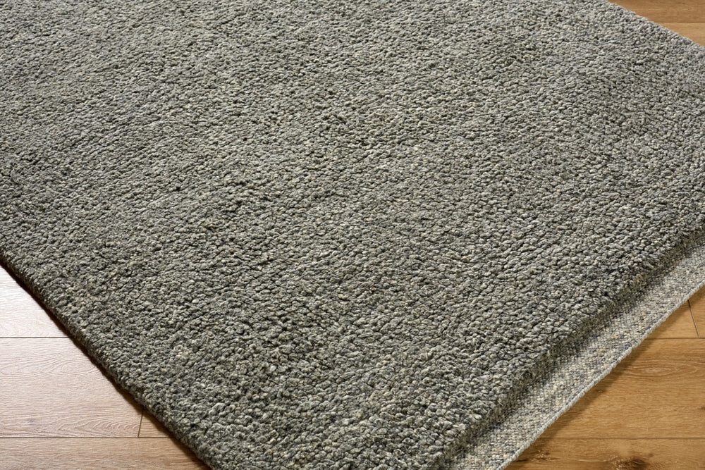 Surya Mabel Handmade 2' X 3' High Pile Wool Rug With Fringe - Chic Cottage Comfort For Your Home Decor Slate Gray Wool Mab2306-83116