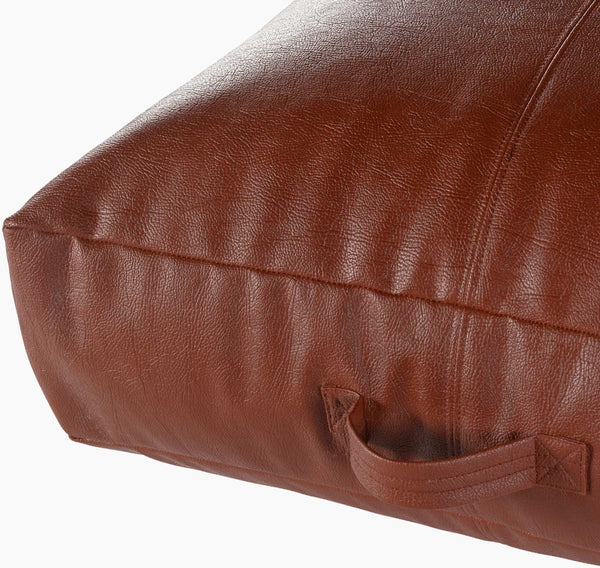 Surya Mack 24"X24" Plush Floor Pillow - Soft Polybeads & Polyester For Ultimate Comfort & Style! Brown Polyester,Polyester,Polybeads Mac001-24246