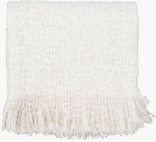 Surya Madurai 50"W X 60"L Stylish Throw: Cozy Acrylic Weave With Elegant Fringe For Modern Home Decor White Acrylic,Acrylic Mad1001-5060