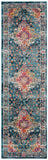 Safavieh Madison 154 MAD154 Flat Weave Transitional Rug Teal / Fuchsia MAD154L-9SQ