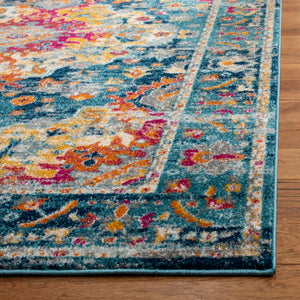 Safavieh Madison 154 MAD154 Flat Weave Transitional Rug Teal / Fuchsia MAD154L-9SQ