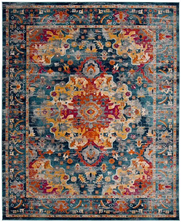 Safavieh Madison 154 MAD154 Flat Weave Transitional Rug Teal / Fuchsia MAD154L-9SQ
