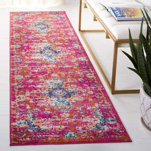 Safavieh Madison 154 MAD154 Flat Weave Transitional Rug Fuchsia / Gold MAD154R-9SQ