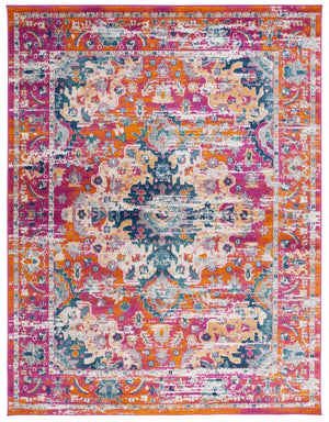 Safavieh Madison 154 MAD154 Flat Weave Transitional Rug Fuchsia / Gold MAD154R-9SQ