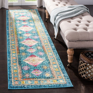 Safavieh Madison 305 Power Loomed Transitional Rug Blue / Fuchsia MAD305R-4