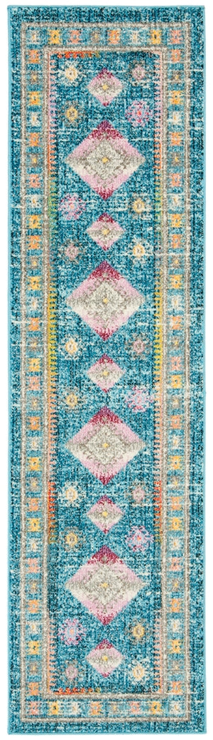 Safavieh Madison 305 Power Loomed Transitional Rug Blue / Fuchsia MAD305R-4