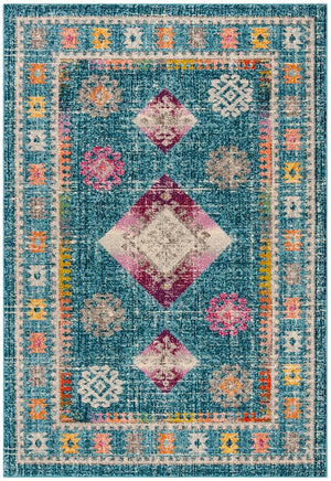 Safavieh Madison 305 Power Loomed Transitional Rug Blue / Fuchsia MAD305R-4