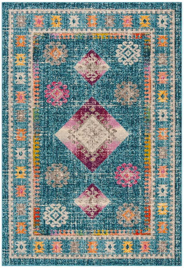 Safavieh Madison 305 Power Loomed Transitional Rug Blue / Fuchsia MAD305R-4