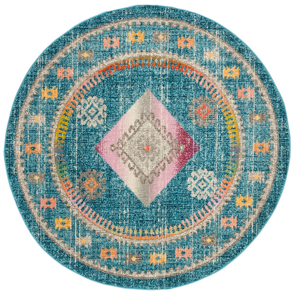 Safavieh Madison 305 Power Loomed Transitional Rug Blue / Fuchsia MAD305R-4