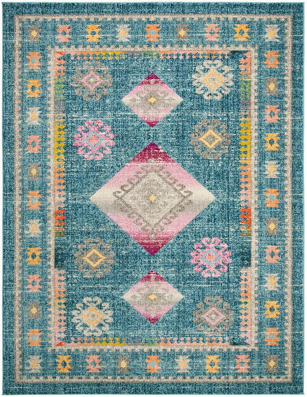 Safavieh Madison 305 Power Loomed Transitional Rug Blue / Fuchsia MAD305R-4