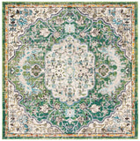 Safavieh Madison 447 Power Loomed Transitional Rug Green / Turquoise 8' x 8' Square