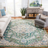 Safavieh Madison 447 Power Loomed 57% Polypropylene, 30% Cotton, 13% Polyester Transitional Rug Green / Turquoise MAD447Y-222