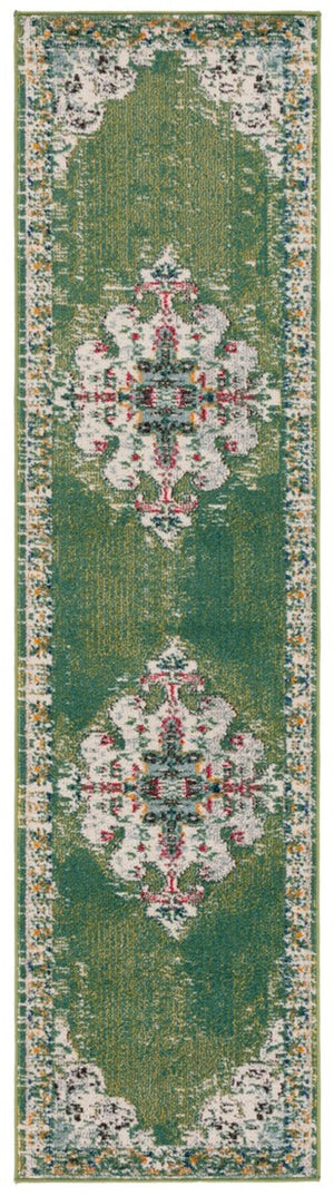 Safavieh Madison 452 Power Loomed Transitional Rug Green / Aqua 9' x 12'