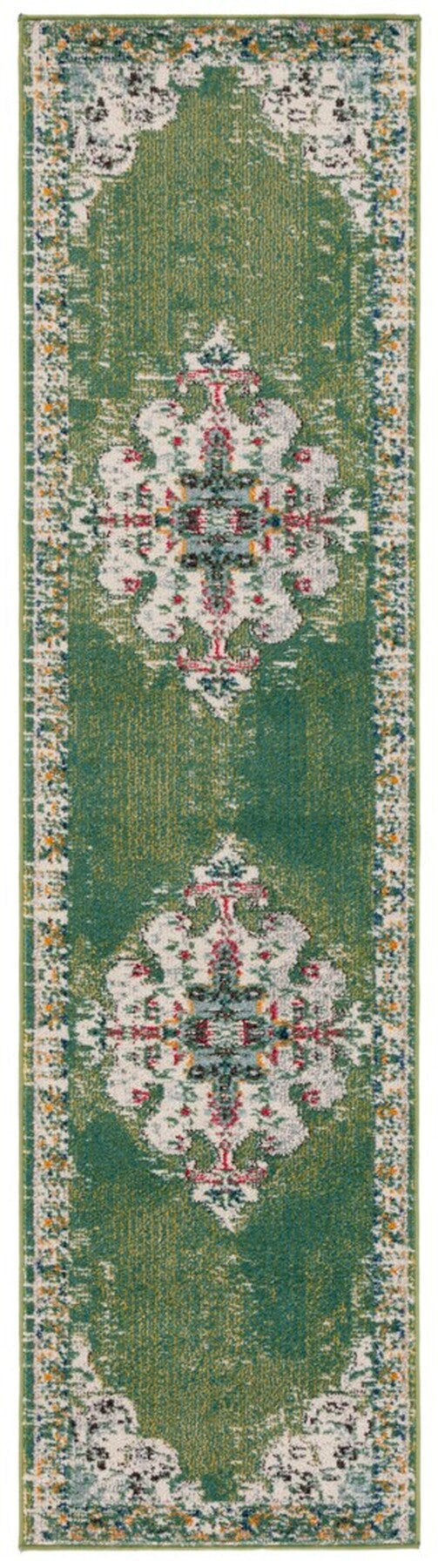 Safavieh Madison 452 Power Loomed Transitional Rug Green / Aqua 9' x 12'