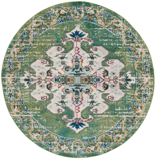 Safavieh Madison 452 Power Loomed Transitional Rug Green / Aqua 9' x 12'