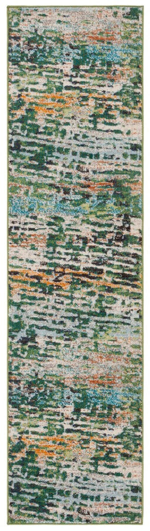 Safavieh Madison 454 Power Loomed Modern Rug Green / Rust 9' x 12'