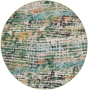 Safavieh Madison 454 Power Loomed Modern Rug Green / Rust 9' x 12'