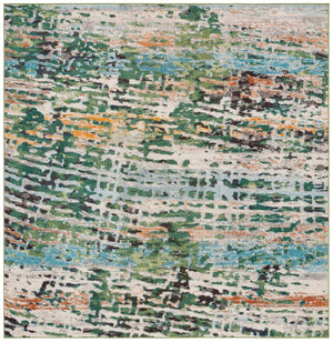 Safavieh Madison 454 Power Loomed Modern Rug Green / Rust 9' x 12'