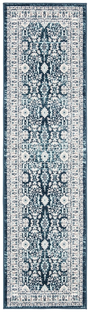 Safavieh Madison 502 Power Loomed TRADITIONAL Rug Cream / Navy 3' x 5'