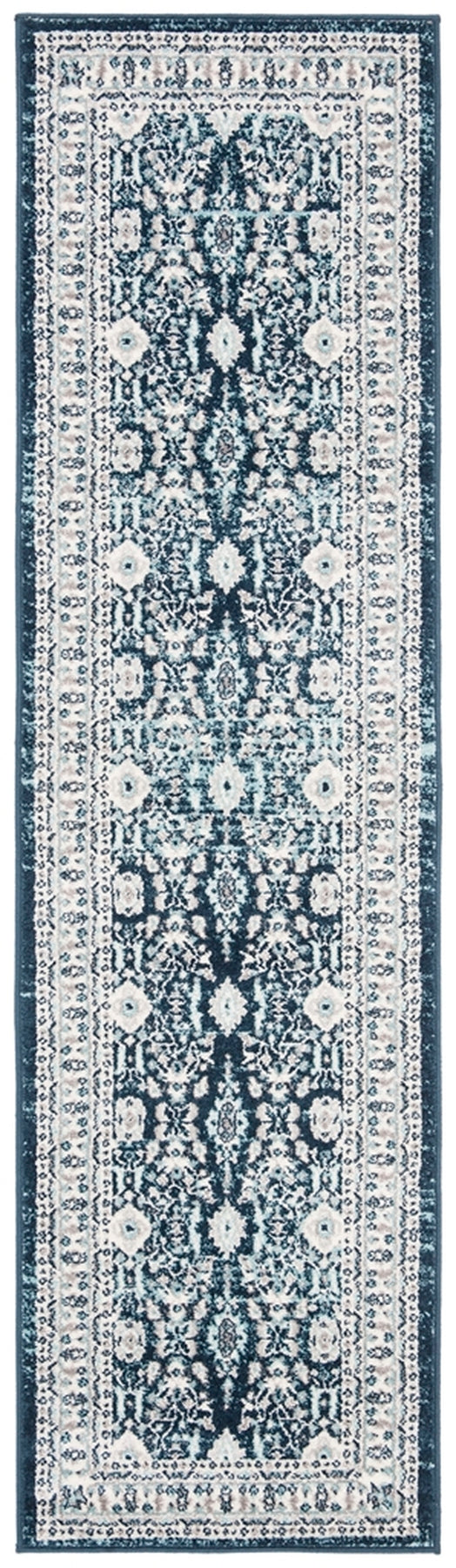 Safavieh Madison 502 Power Loomed TRADITIONAL Rug Cream / Navy 3' x 5'