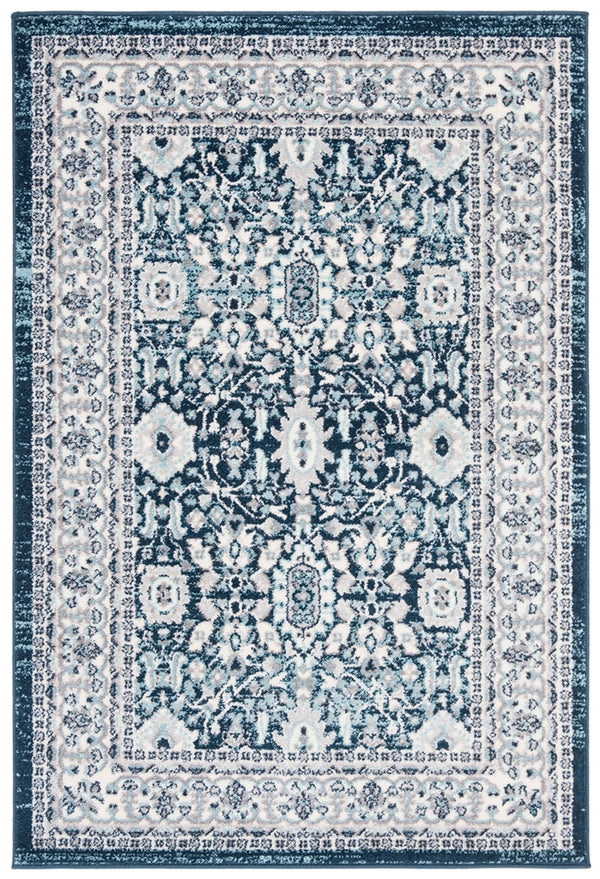 Safavieh Madison 502 Power Loomed TRADITIONAL Rug Cream / Navy 3' x 5'