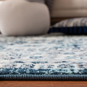 Safavieh Madison 502 Power Loomed TRADITIONAL Rug Cream / Navy 3' x 5'