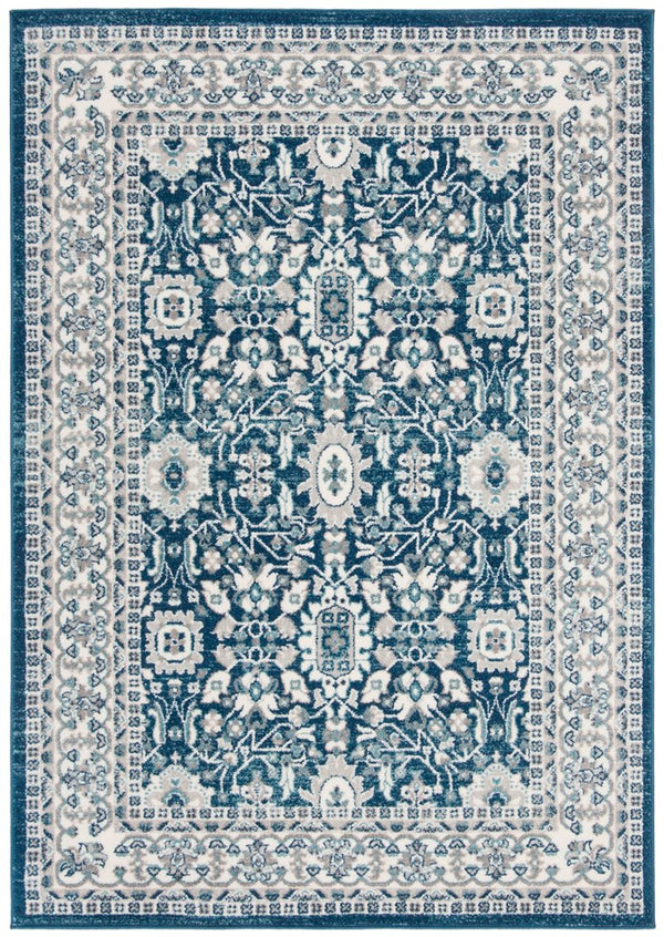 Safavieh Madison 502 Power Loomed TRADITIONAL Rug Cream / Navy 3' x 5'