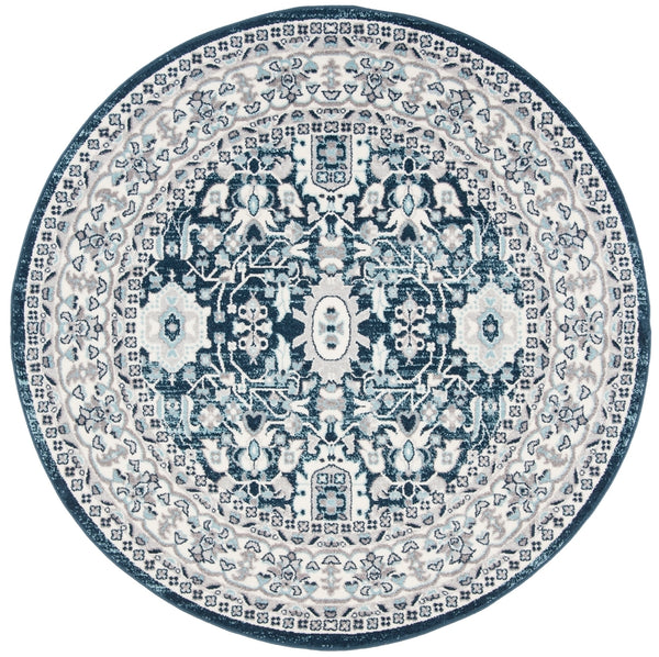 Safavieh Madison 502 Power Loomed TRADITIONAL Rug Cream / Navy 3' x 5'